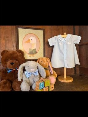 Feltman Brothers NEWBORN Blue Day Gown with trains